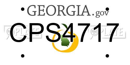 CPS4717 Georgia License Plate