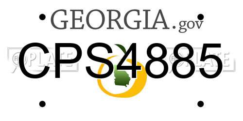 CPS4885 Georgia License Plate