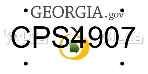 CPS4907 Georgia License Plate
