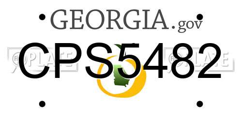 CPS5482 Georgia License Plate