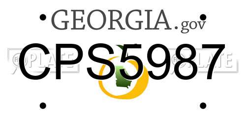 CPS5987 Georgia License Plate