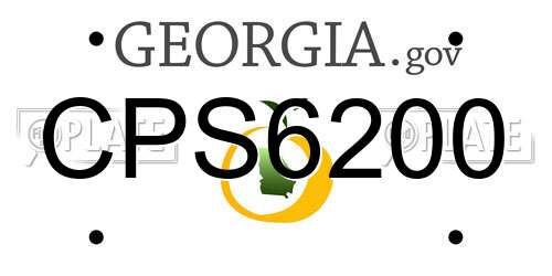 CPS6200 Georgia License Plate
