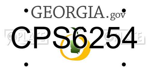 CPS6254 Georgia License Plate