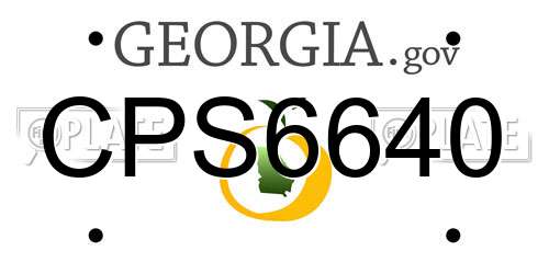 CPS6640 Georgia License Plate