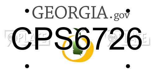 CPS6726 Georgia License Plate