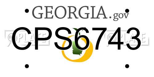 CPS6743 Georgia License Plate