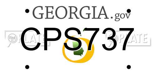 CPS737 Georgia License Plate