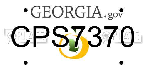 CPS7370 Georgia License Plate