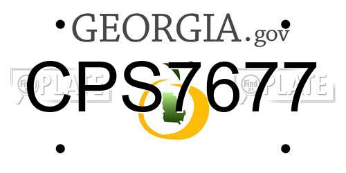 CPS7677 Georgia License Plate