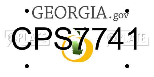 CPS7741 Georgia License Plate