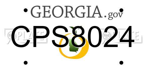 CPS8024 Georgia License Plate