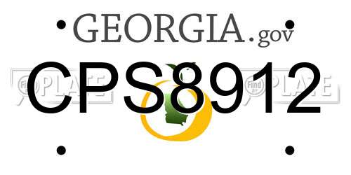 CPS8912 Georgia License Plate