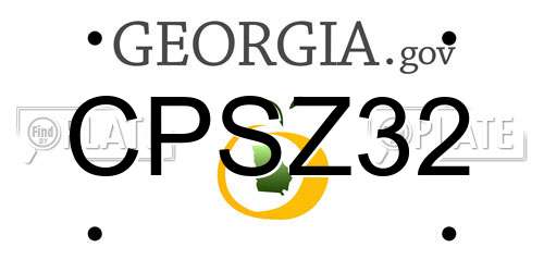 CPSZ32 Georgia License Plate