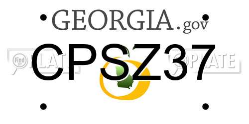 CPSZ37 Georgia License Plate