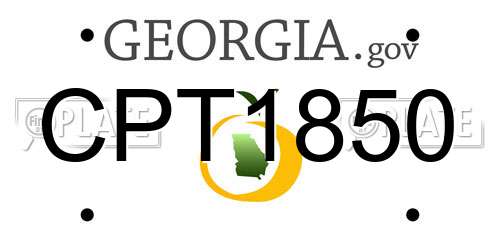 CPT1850 Georgia License Plate