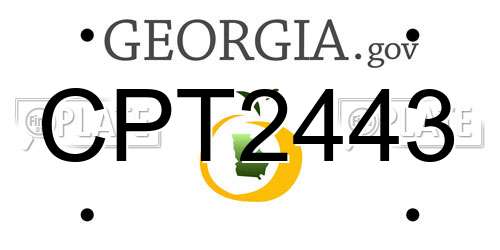 CPT2443 Georgia License Plate
