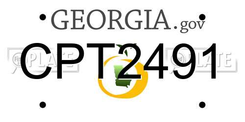 CPT2491 Georgia License Plate