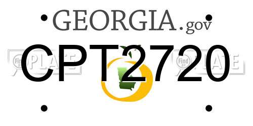 CPT2720 Georgia License Plate