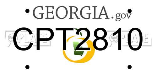 CPT2810 Georgia License Plate