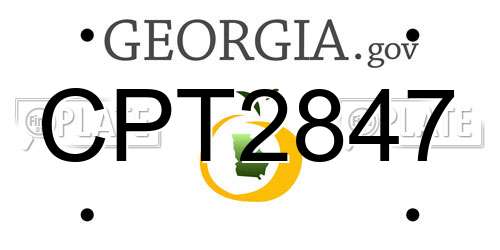 CPT2847 Georgia License Plate