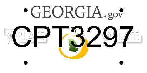 CPT3297 Georgia License Plate