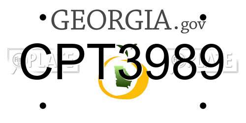 CPT3989 Georgia License Plate