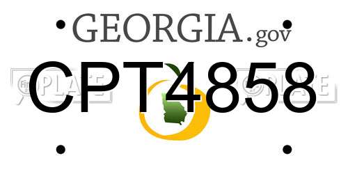CPT4858 Georgia License Plate