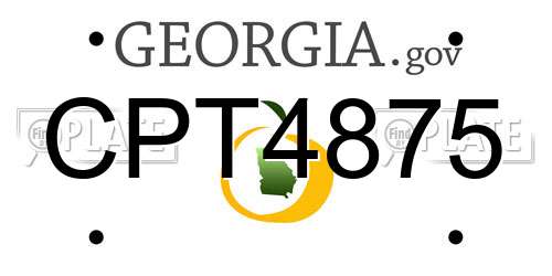 CPT4875 Georgia License Plate