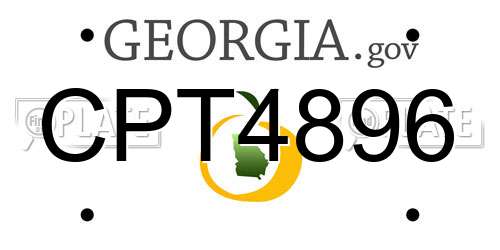 CPT4896 Georgia License Plate