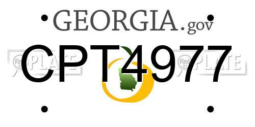 CPT4977 Georgia License Plate