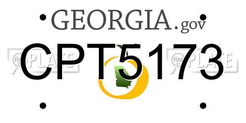 CPT5173 Georgia License Plate