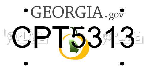 CPT5313 Georgia License Plate