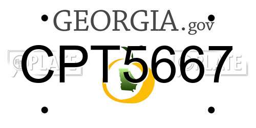 CPT5667 Georgia License Plate