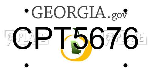 CPT5676 Georgia License Plate