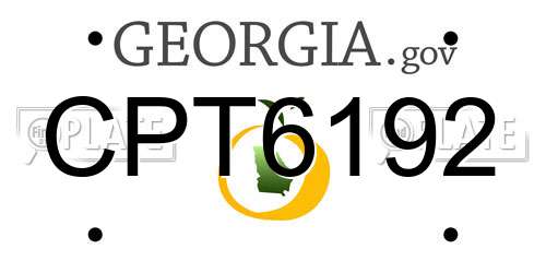 CPT6192 Georgia License Plate