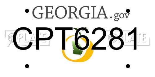 CPT6281 Georgia License Plate
