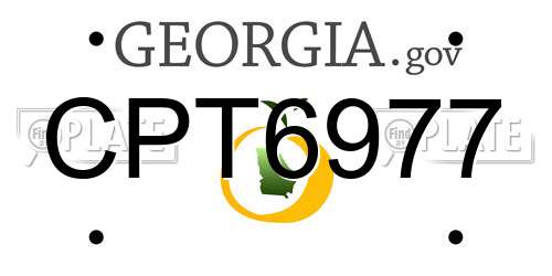 CPT6977 Georgia License Plate