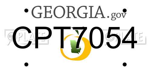 CPT7054 Georgia License Plate