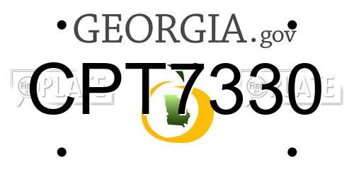CPT7330 Georgia License Plate