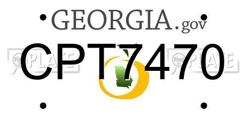 CPT7470 Georgia License Plate