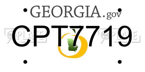CPT7719 Georgia License Plate