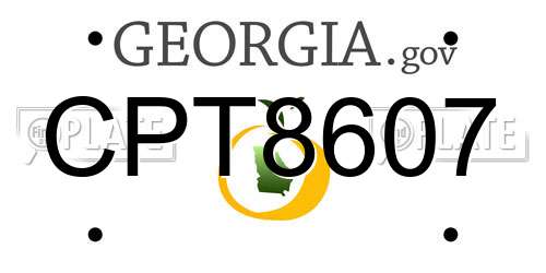 CPT8607 Georgia License Plate