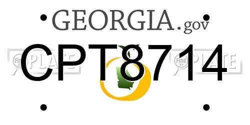CPT8714 Georgia License Plate