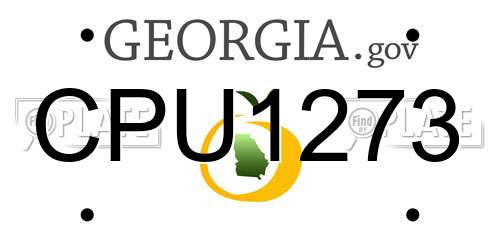 CPU1273 Georgia License Plate