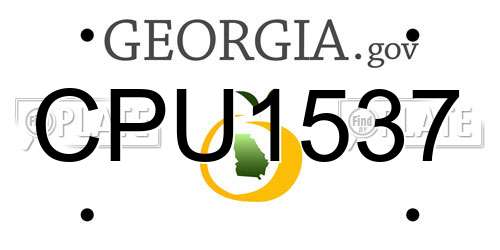 CPU1537 Georgia License Plate