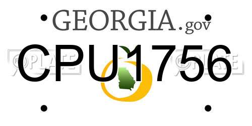 CPU1756 Georgia License Plate
