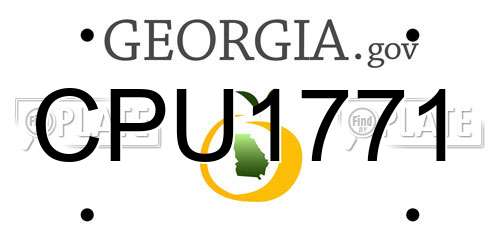 CPU1771 Georgia License Plate