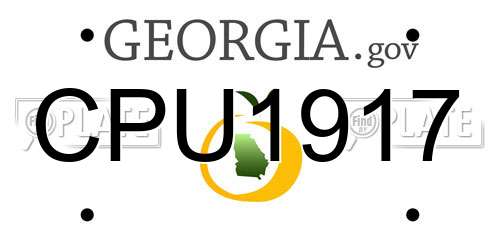 CPU1917 Georgia License Plate