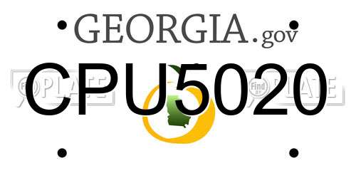 CPU5020 Georgia License Plate