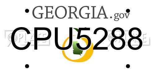 CPU5288 Georgia License Plate